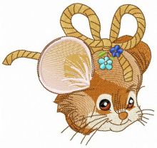 Rope bow for mouse embroidery design