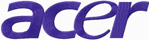 Acer logo machine embroidery design