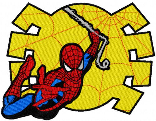 Spiderman big jump machine embroidery design