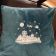 Cushion with christmas landscape machine embroidery design