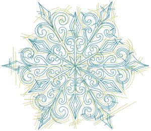 Christmas Funny snowflake embroidery design