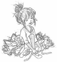 First dance lesson scetch embroidery design