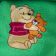 Baby Pooh with toy design on baby wear embroidered