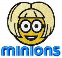 Blonde Minion 2 embroidery design