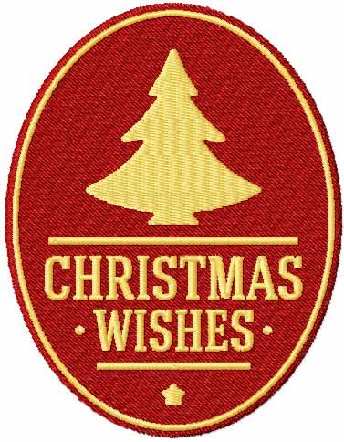 Christmas wishes free machine embroidery design
