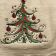 Towel with embroidered christmas tree design