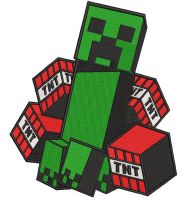 TNT Creeper embroidery design