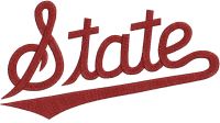 Mississippi State Bulldogs script wordmark logo embroidery design