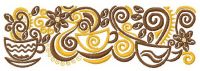 Coffee cup 12 embroidery design