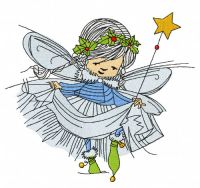 Christmas fairy 2 embroidery design