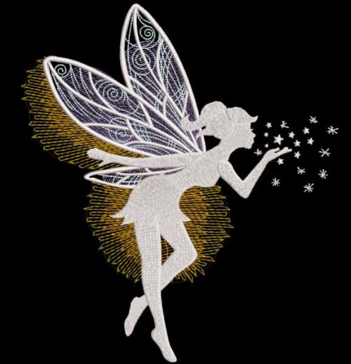 Fairy magic time for you embroidery design
