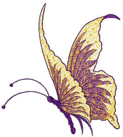 Christmas butterfly free embroidery design
