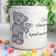 Teddy Bear design embroidered on cup cover