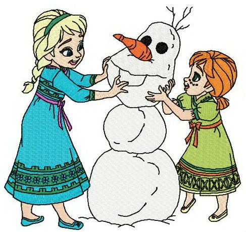 Making snowman machine embroidery design