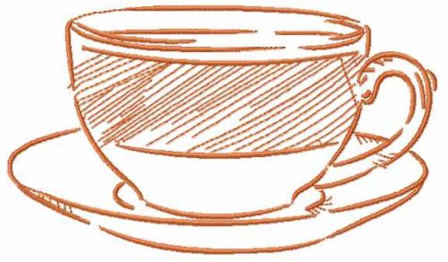 Coffee cup free embroidery design
