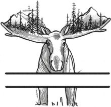 Moose monogram