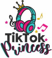 Tik Tok full logo embroidery design