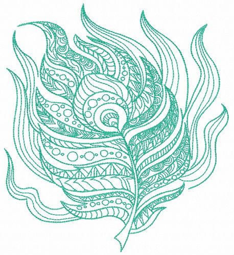 Feather 26 machine embroidery design