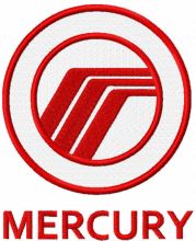 Ford Mercury logo embroidery design