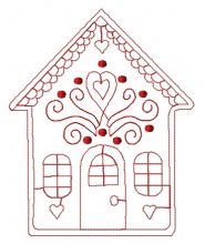 Gingerbread house 11 embroidery design