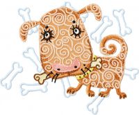 Puppy Searches for an Owner embroidery design