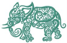 Indian elephant embroidery design