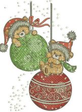 Christmas swings embroidery design