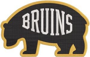Boston Bruins alternate bear logo embroidery design