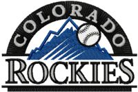 Colorado Rockies logo embroidery design