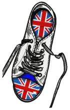 British gumshoe embroidery design