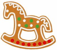 Horse gingerbread free embroidery design
