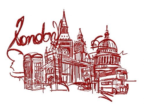 London 7 machine embroidery design      