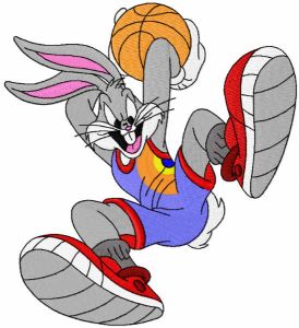 Bugs basketball embroidery design