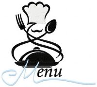 Menu embroidery design