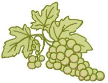 Grapes embroidery design