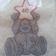 Teddy Bear with star design on embroidered towel