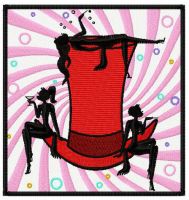 Hypnotic hat  embroidery design