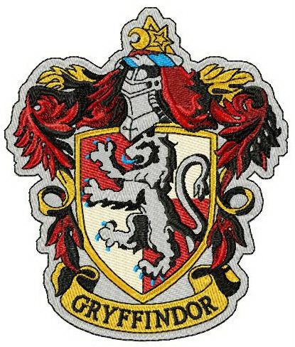 Gryffindor emblem machine embroidery design