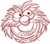 Animal Drumer embroidery design