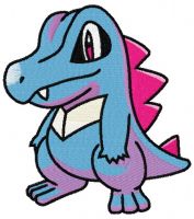 Totodile embroidery design