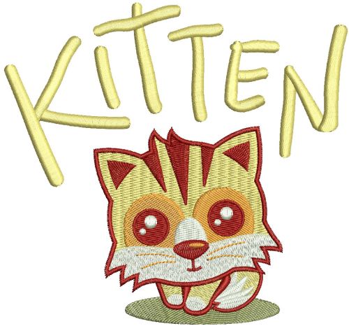 Kitten embroidery design 11