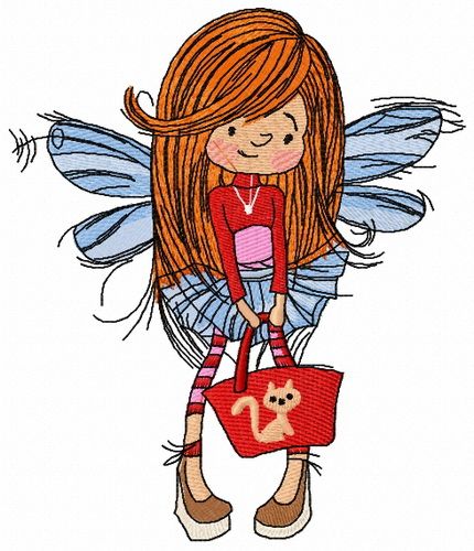 Shopping fairy 6 machine embroidery design