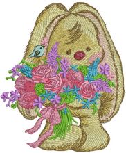 Sad bunny Mi embroidery design