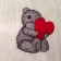 Teddy Bear embroidered on towel