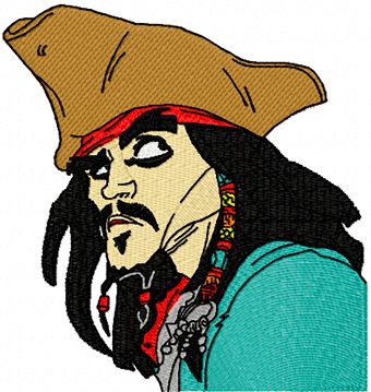 Jack Sparrow machine embroidery design