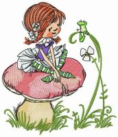 Friendship with frog embroidery design