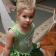 Green embroidered dress with Tinkerbell