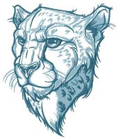 Severe cheetah embroidery design