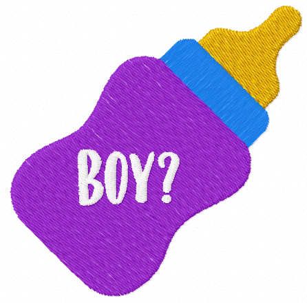 Boy milkbottle free embroidery design