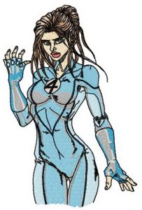 Invisible woman 2 embroidery design